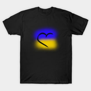 heart on the Ukraine flag T-Shirt